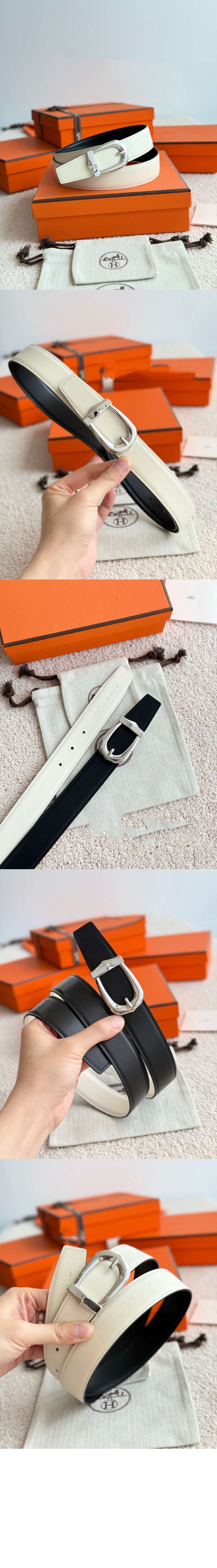 Bride dApparat 벨트 버클 리버서블 가죽 스트랩 > 에르메스