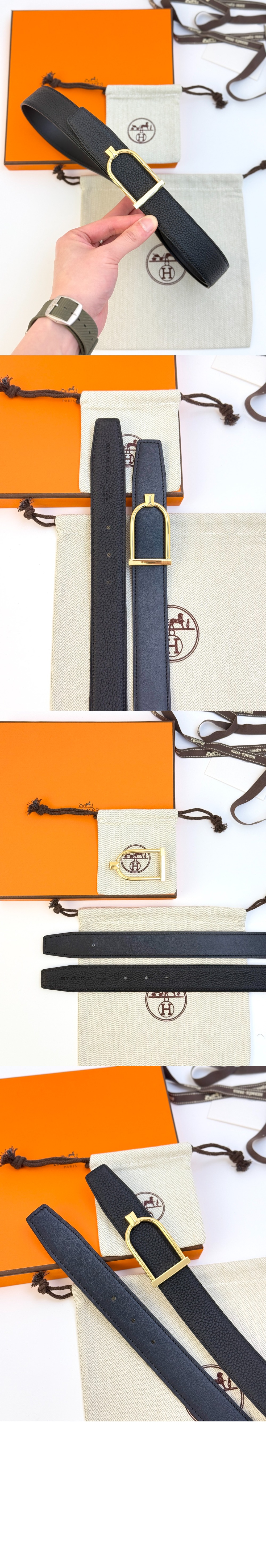 에크린 벨트 버클 및 리버서블 가죽 스트랩 > 에르메스