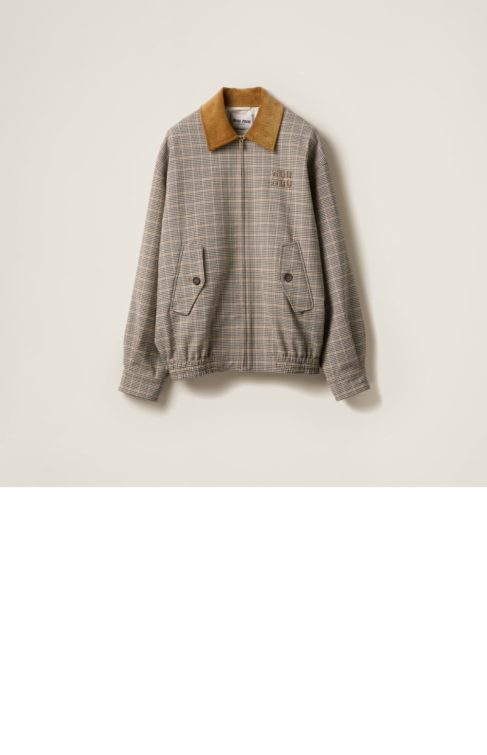 이중 짜임 체크 블루종 재킷 > Etc - 기타제품