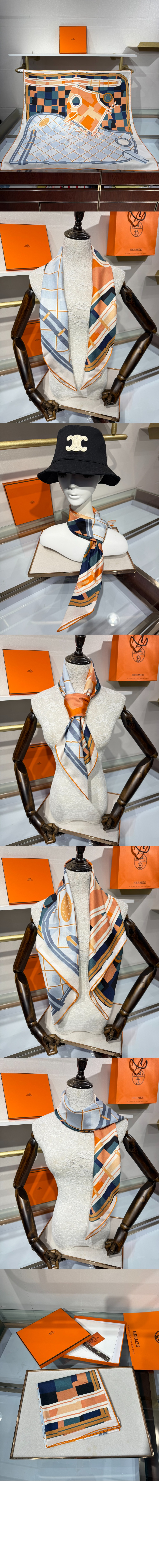 Camails a Carreaux 스카프 90 > 에르메스