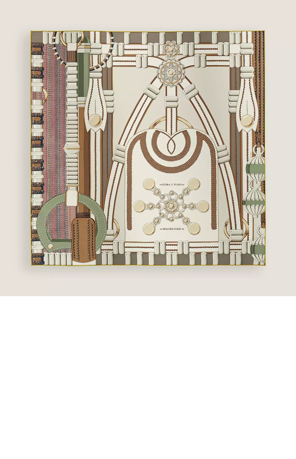 Flora y Plata 스카프 90 > 에르메스