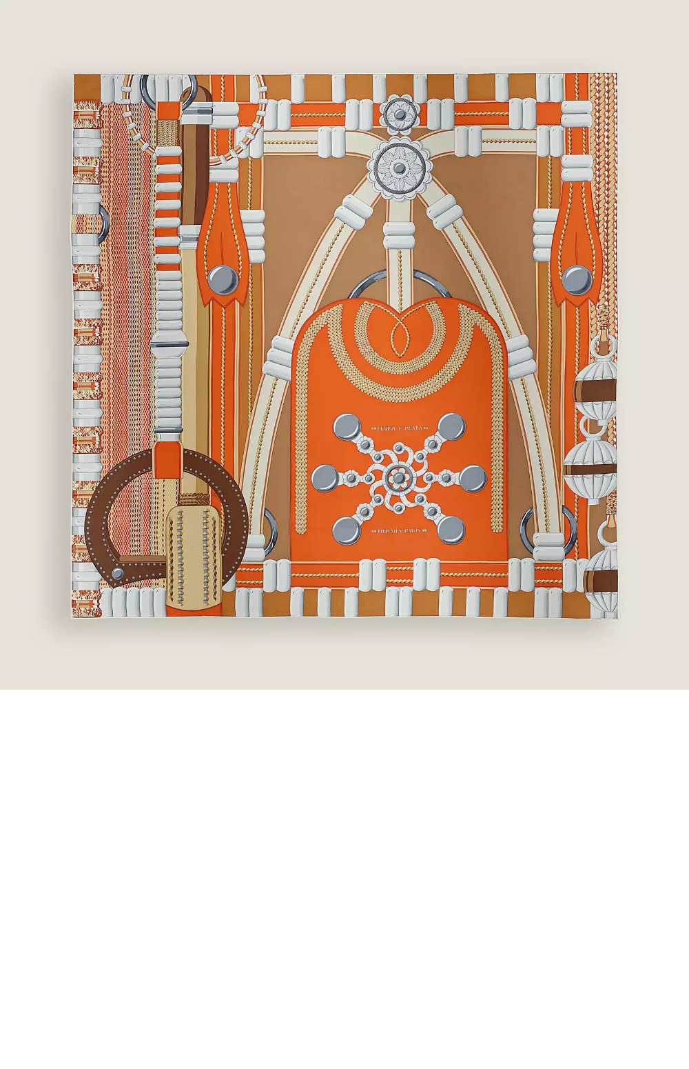 Flora y Plata 스카프 90 > 에르메스