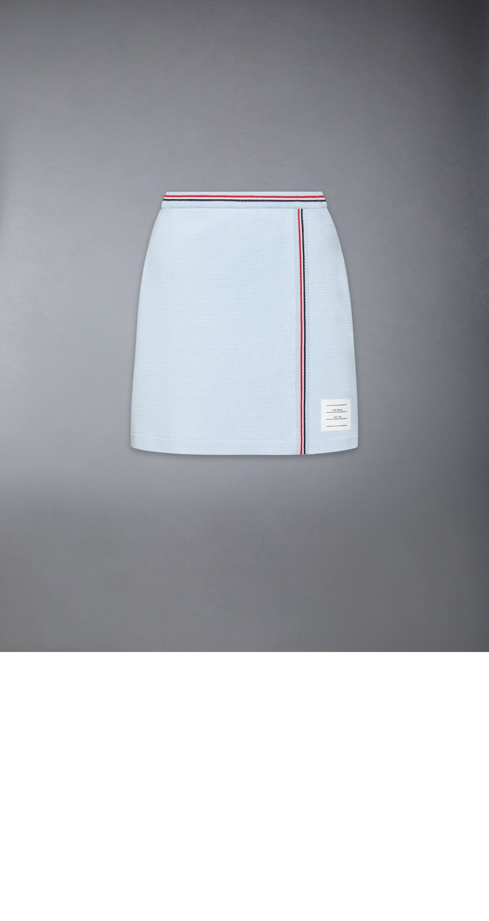 코튼 와플 미니 랩 스커트 > 톰브라운