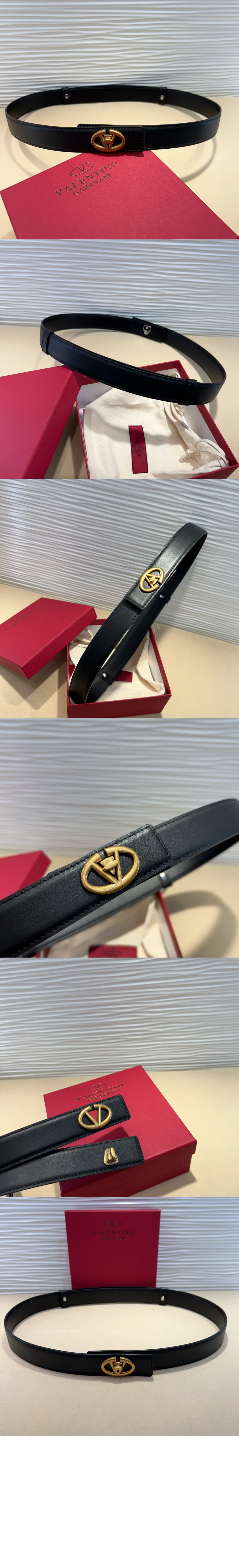 브이로고 송아지 가죽 벨트 > 발렌티노