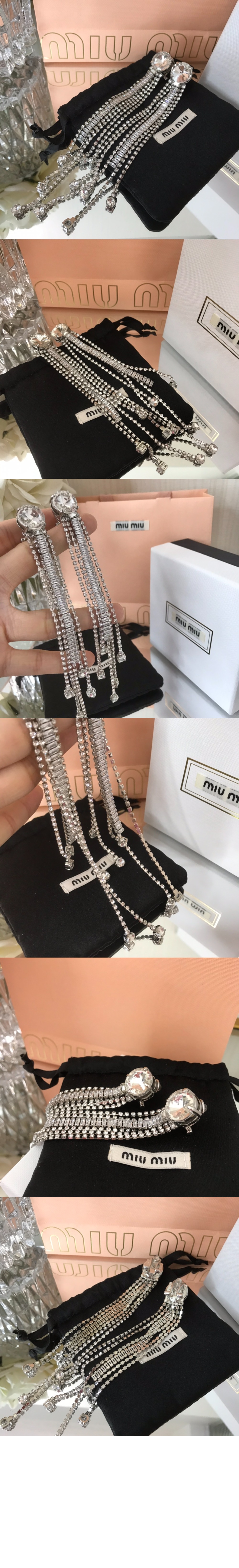 모조 크리스털 귀걸이 5JO735 > 미우미우