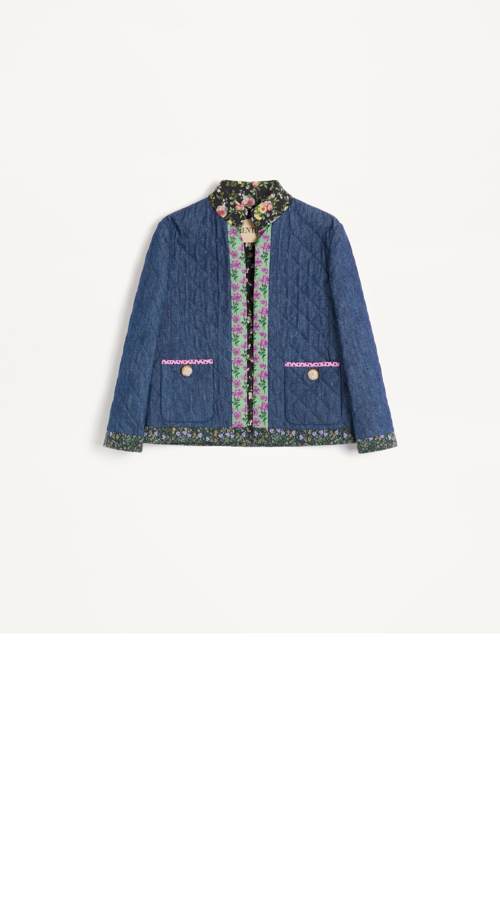 샴브레이 데님 재킷 > 발렌티노