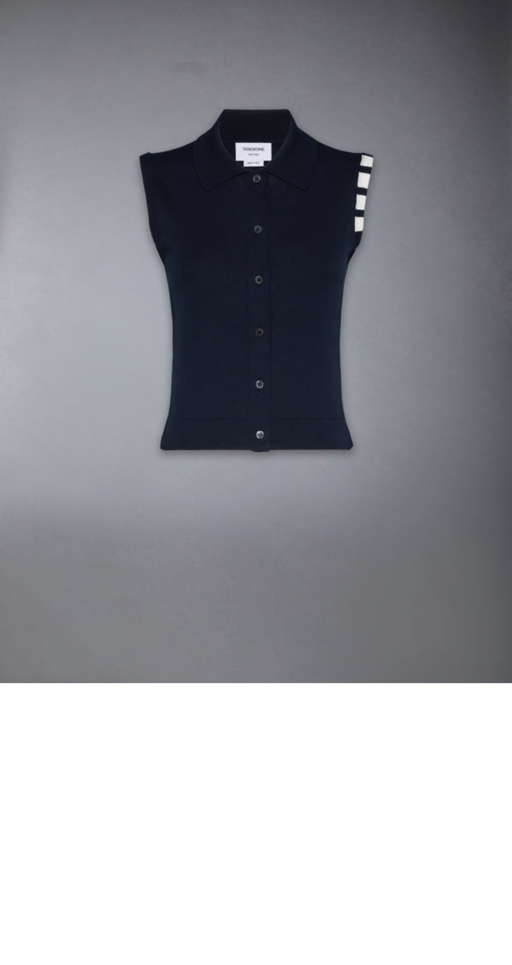 코튼 4-바 크롭 셔츠 > 톰브라운