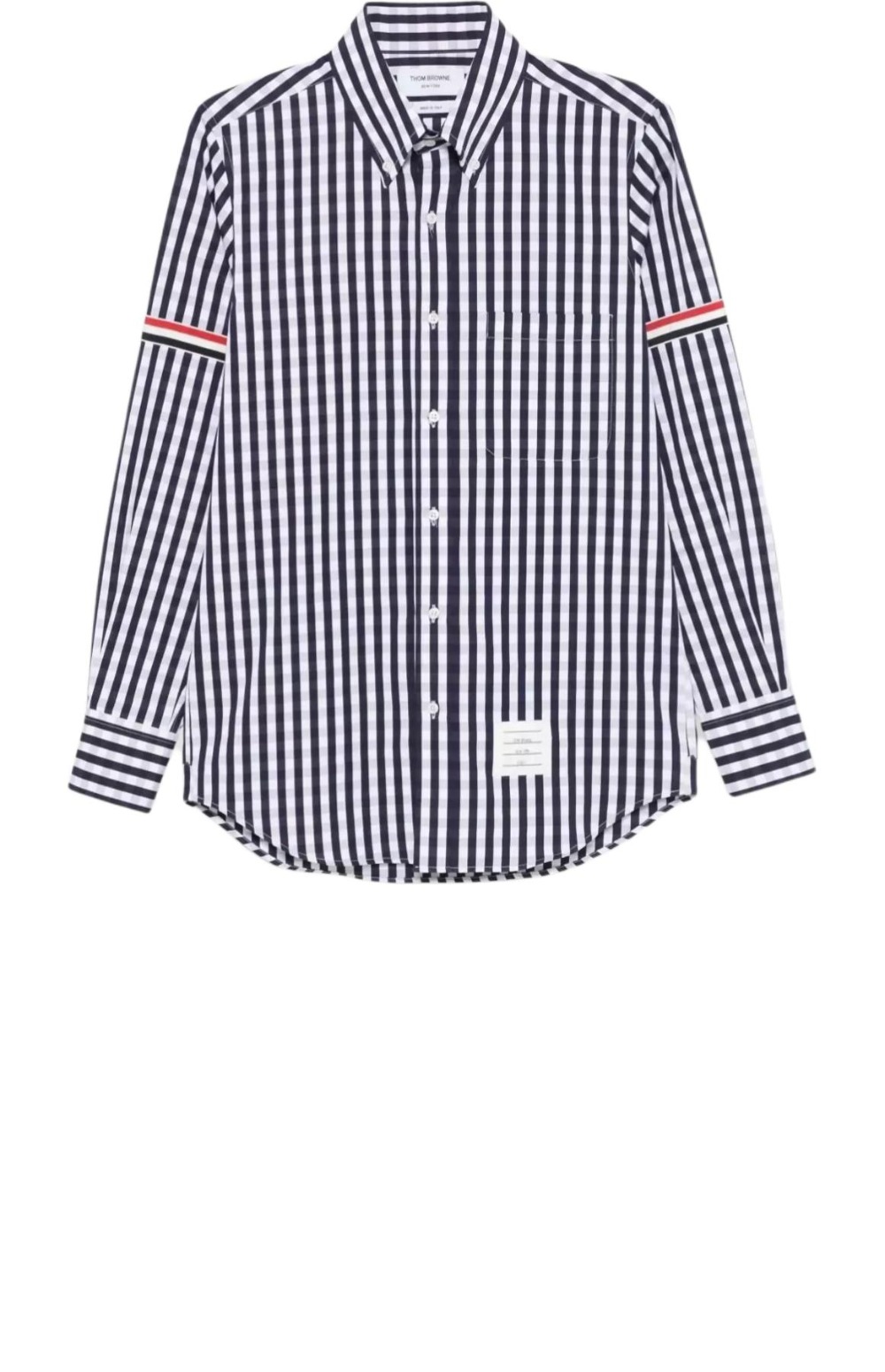 깅엄 체크 포플린 암밴드 셔츠 > 톰브라운