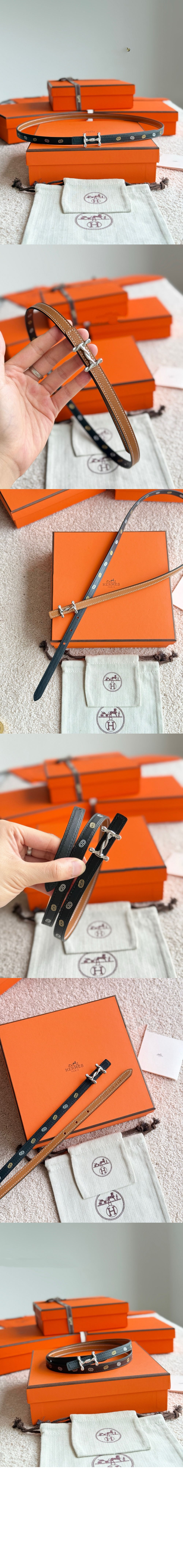 H Torsade 벨트 버클 Hermes sur Mer 리버서블 가죽 스트랩 > 에르메스