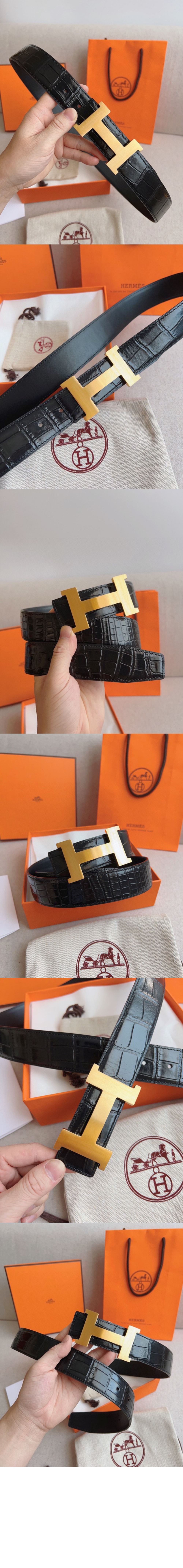 H 벨트 버클 가죽 스트랩 > 에르메스