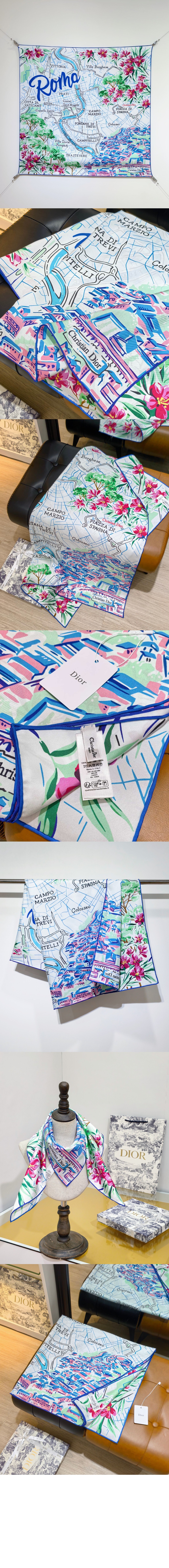 Souvenir 90 스퀘어 스카프 54RIV > 디올