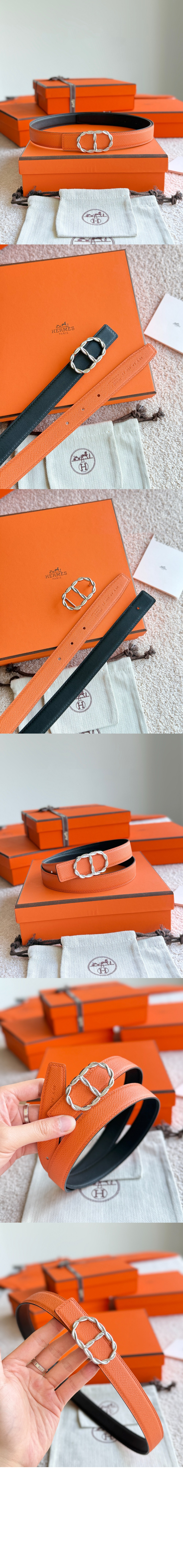 Maillon Torsade 벨트 버클 리버서블 가죽 스트랩 > 에르메스