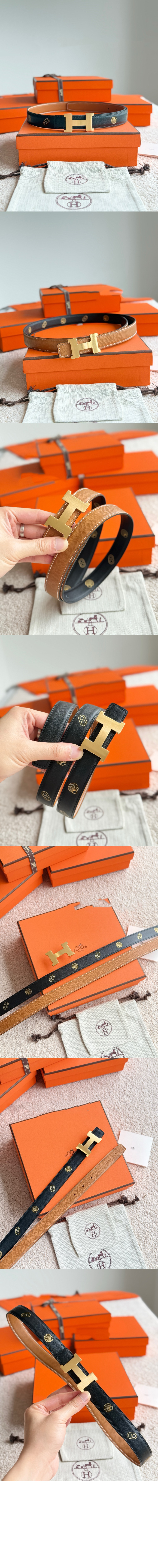 Mini Constance 벨트 버클 Hermes sur Mer 리버서블 가죽 스트랩 > 에르메스