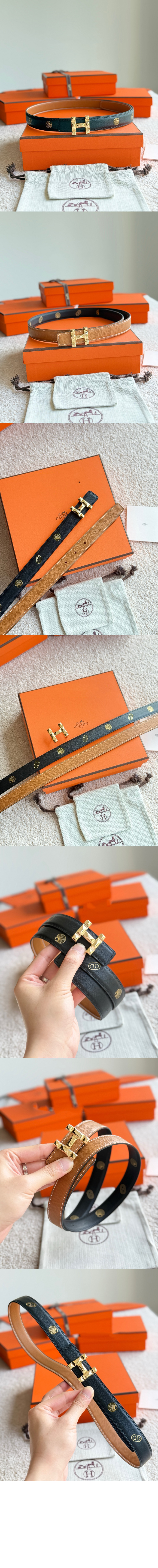 H Infini 벨트 버클 Hermes sur Mer 리버서블 가죽 스트랩 > 에르메스