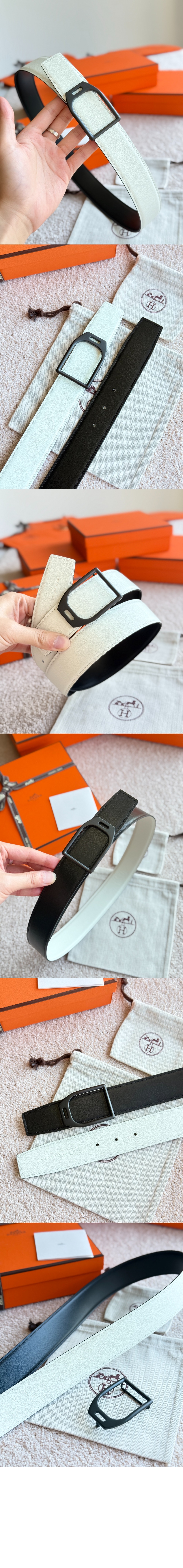 Jockey 벨트 버클 리버서블 가죽 스트랩 > 에르메스