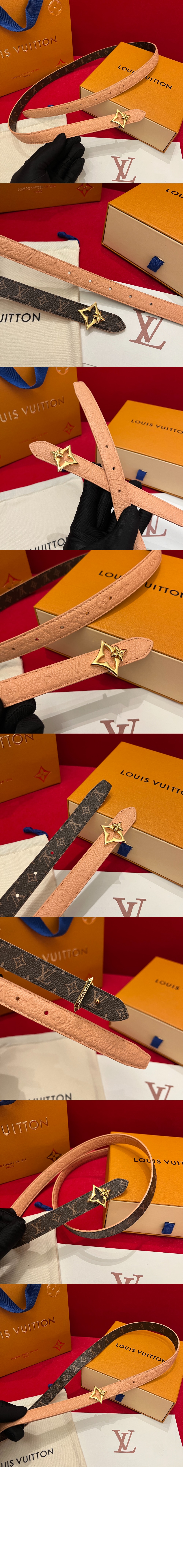 LV 플라워그램 리버서블 벨트 M8783W > 루이비통