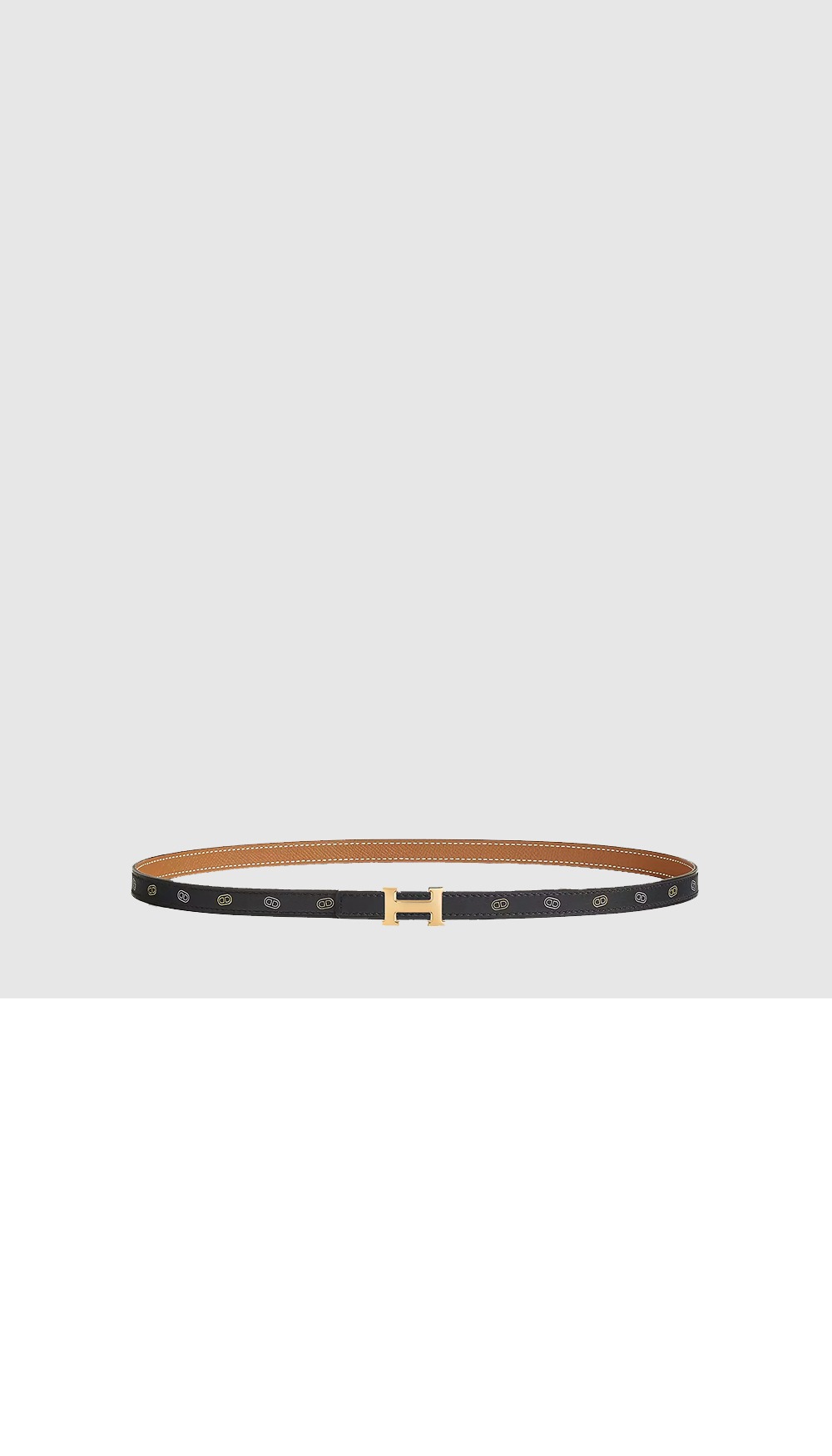 밀론 H 버클 양면 가죽 밴드 > 에르메스