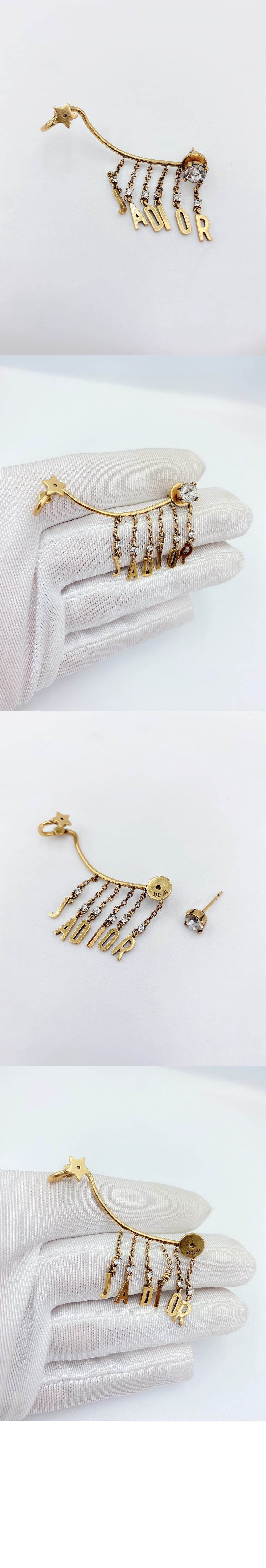 이어커프 레터링 드롭 귀걸이 E1162 > 디올