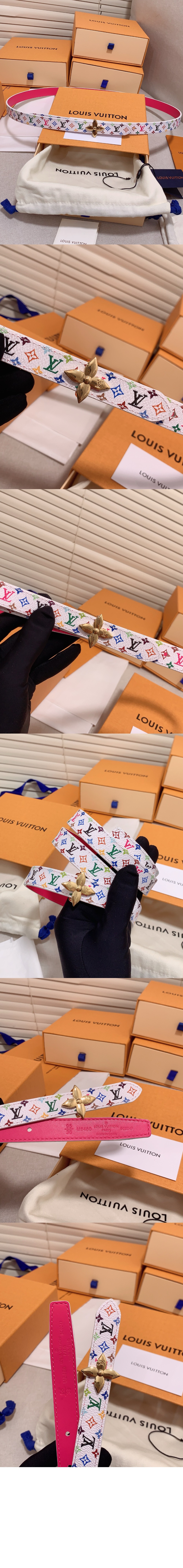 LV x TM 미니 플라워그램  리버서블 벨트 M8992U > 루이비통