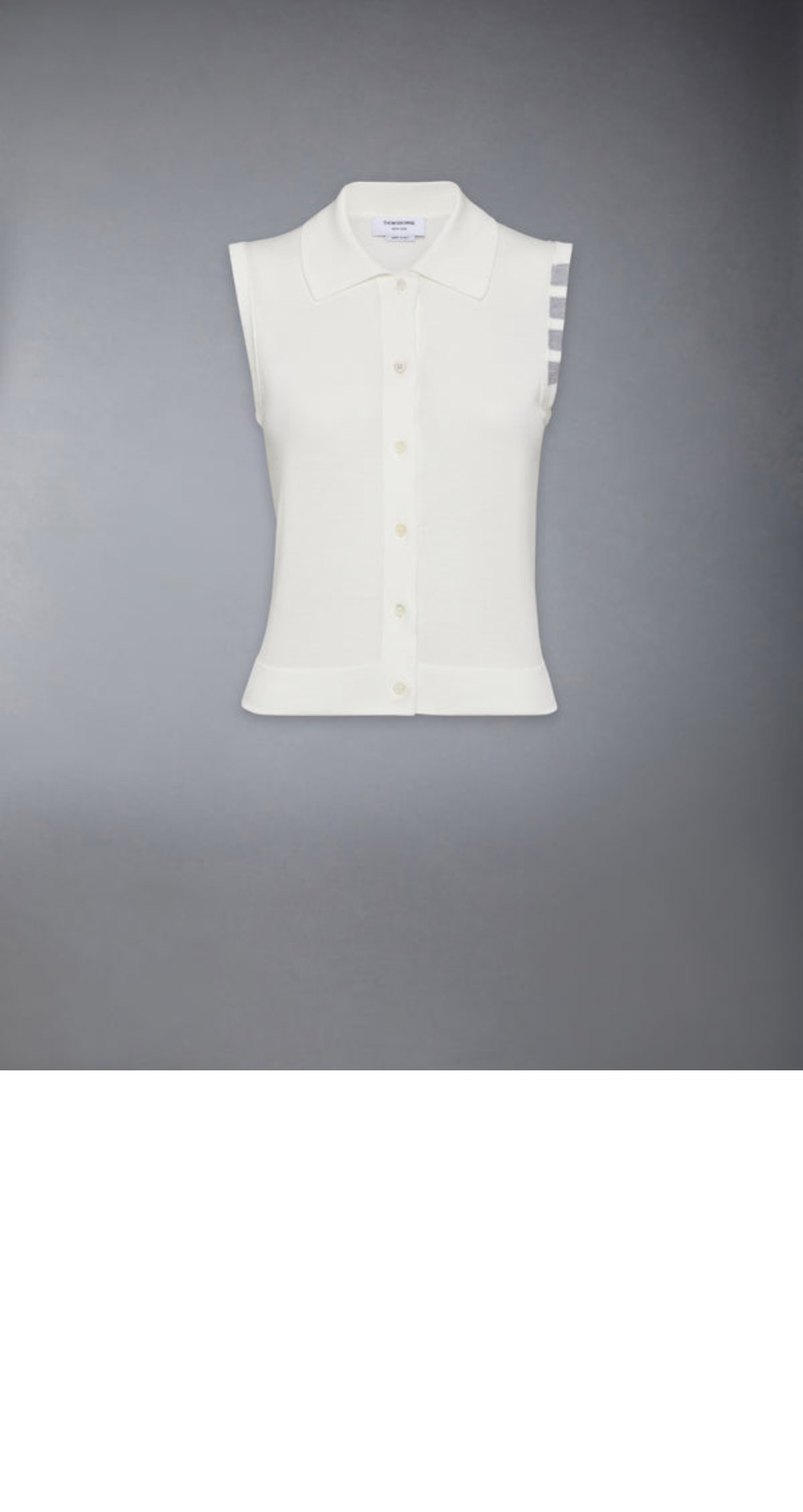 코튼 4-바 크롭 셔츠 > 톰브라운