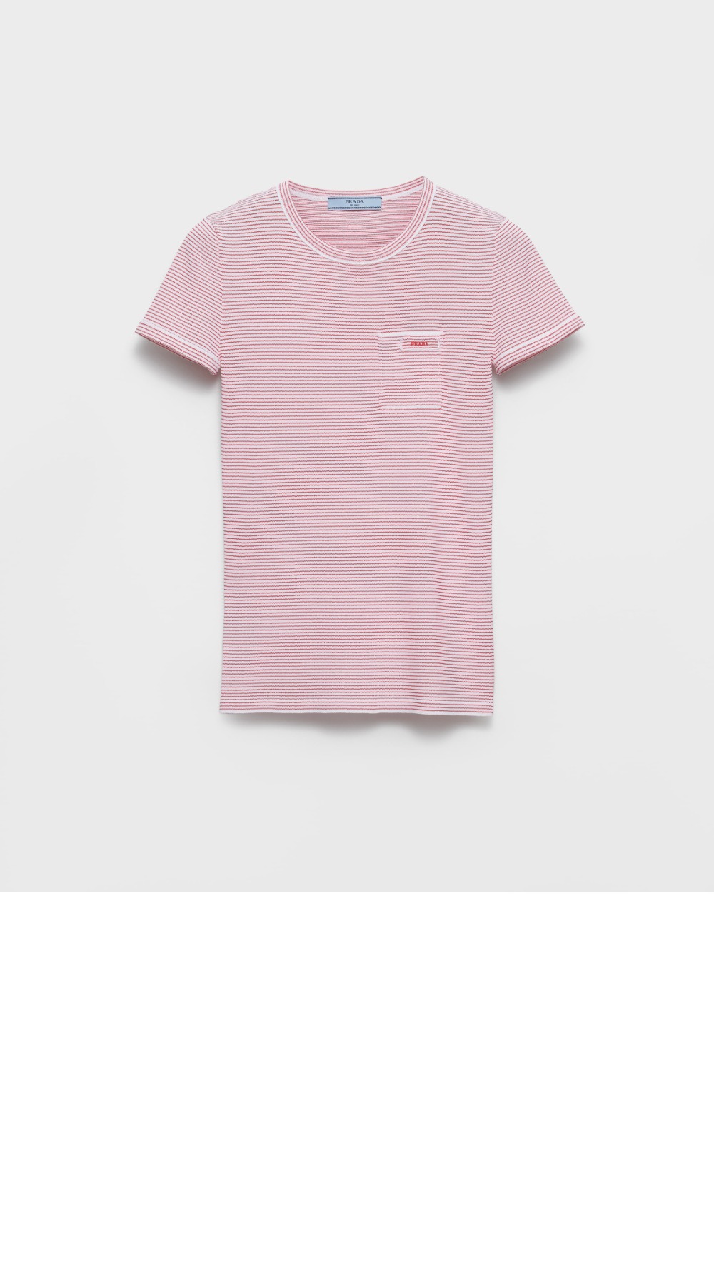 스트라이프 크루넥 스웨터 > 프라다