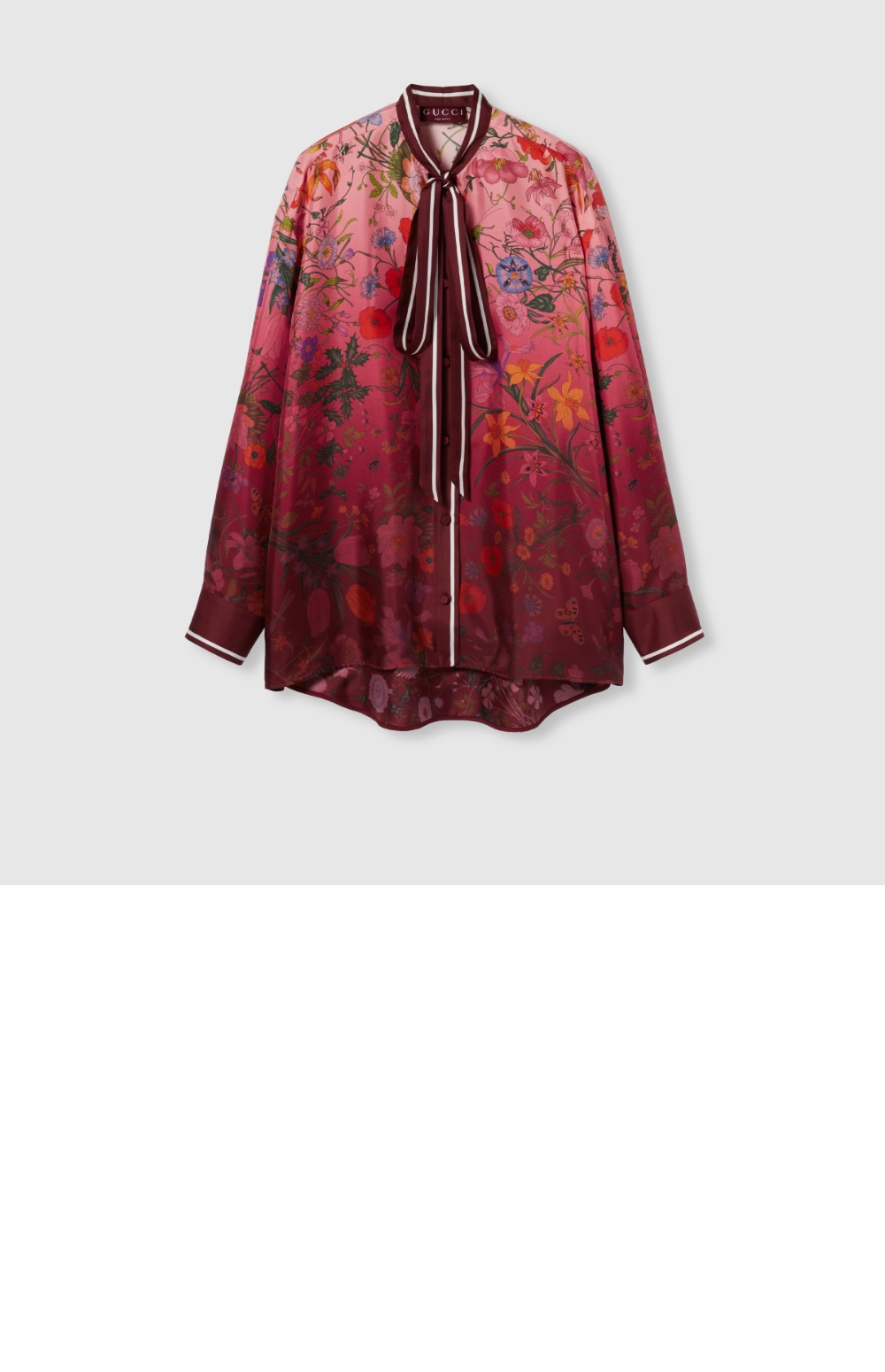 목 리본 프린트 실크 셔츠 > Etc - 기타제품