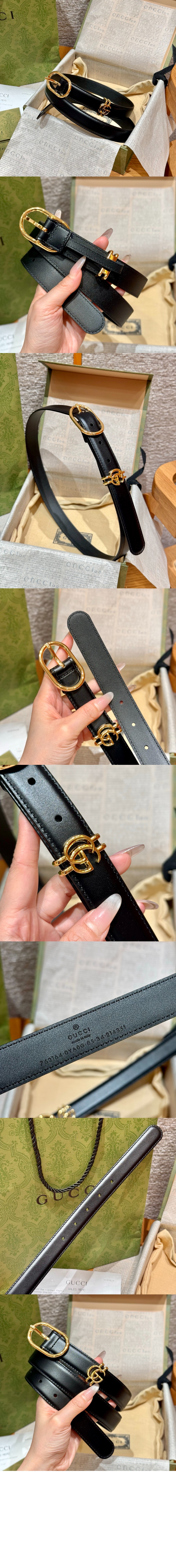 타원형 버클 벨트 ‎813004 > 구찌