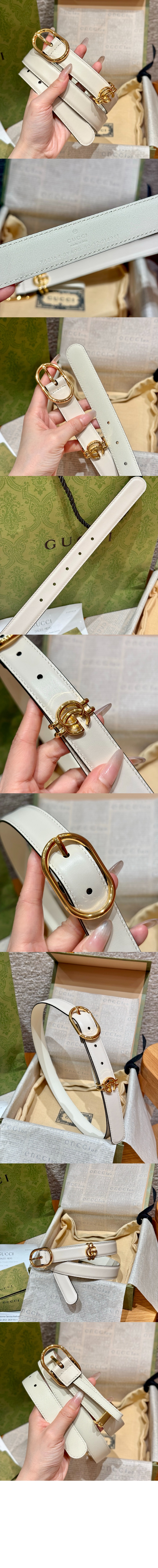 타원형 버클 벨트 ‎813004 > 구찌