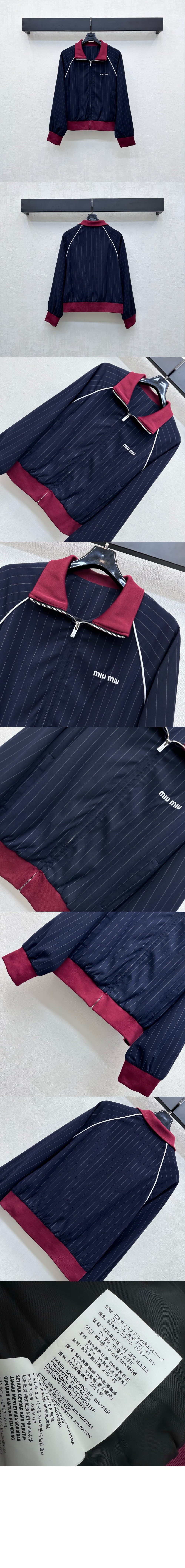 핀스트라이프 지퍼 블루종 재킷 > Etc - 기타제품