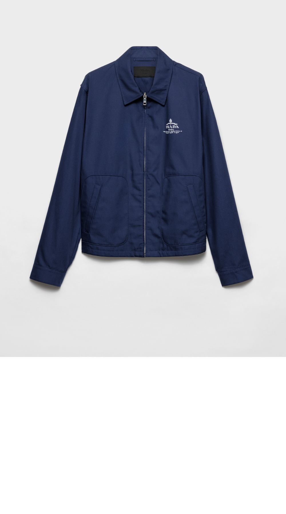 코튼 혼방 블루종 재킷 > 프라다