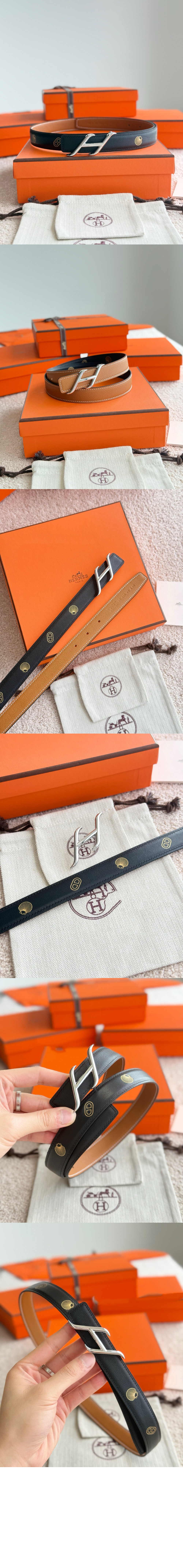 HDN 벨트 버클 Hermes sur Mer 리버서블 가죽 스트랩 > 에르메스