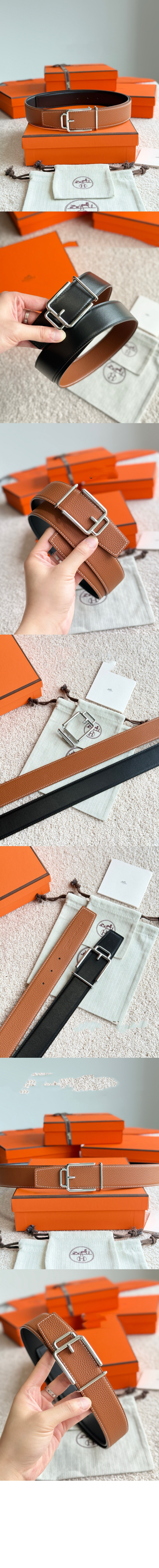 Volte face 리버서블 벨트 버클 리버서블 가죽 스트랩 > 에르메스