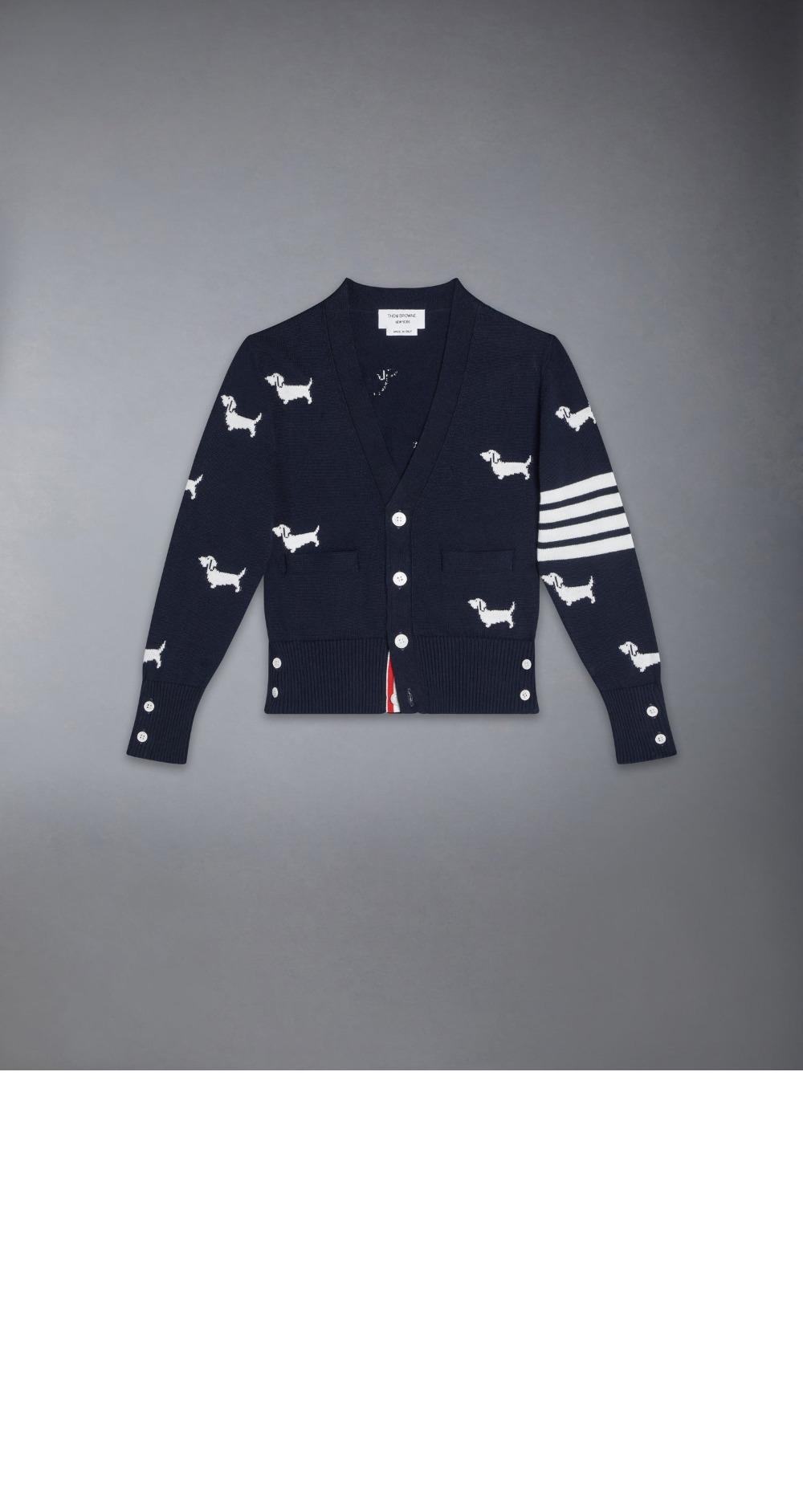 키즈 4-바 헥터 카디건 > 톰브라운