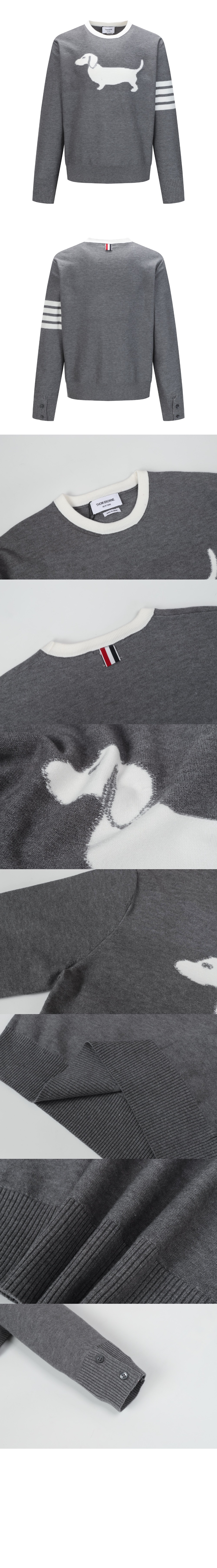 코튼 4-바 헥터 풀오버 > 톰브라운