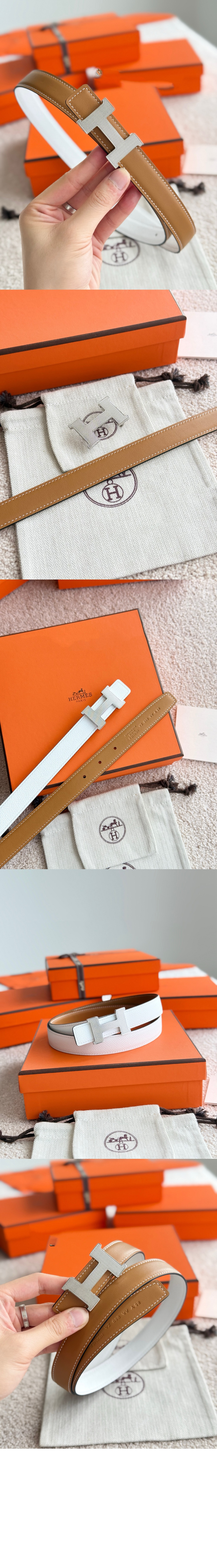 Mini Constance Guillochee 벨트 버클 리버서블 가죽 스트랩 > 에르메스