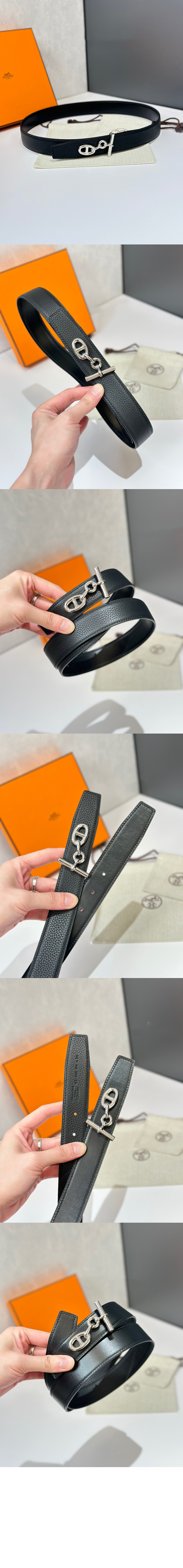 Yachting 벨트 버클 리버서블 가죽 스트랩 > 에르메스