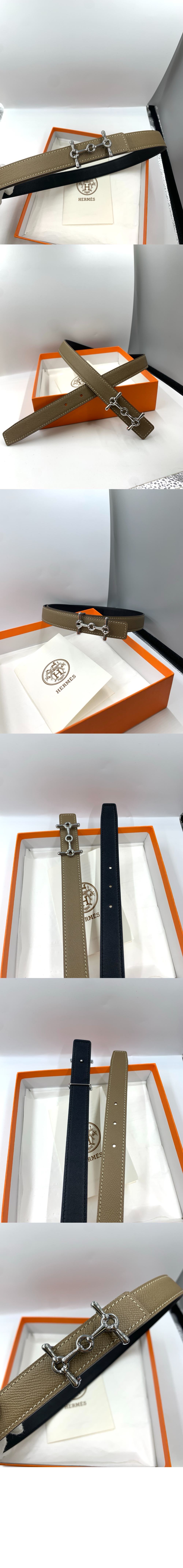 H Equestre 벨트 버클 리버서블 가죽 스트랩 > 에르메스