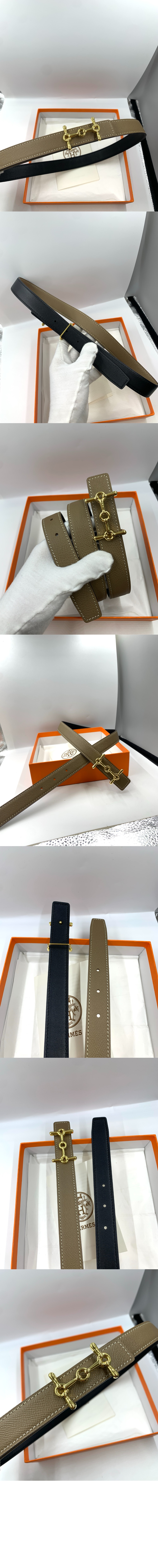 H Equestre 벨트 버클 리버서블 가죽 스트랩 > 에르메스