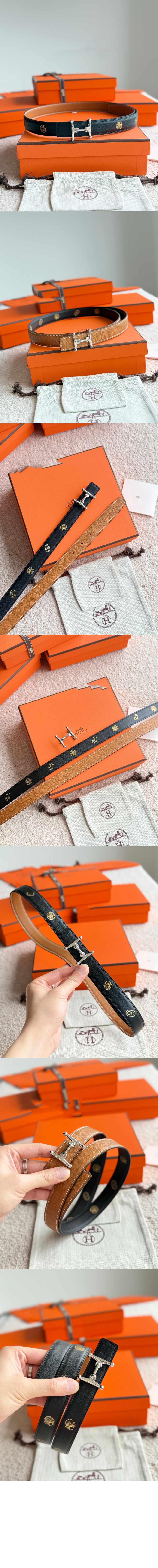 Mors H 벨트 버클 Hermes sur Mer 리버서블 가죽 스트랩 > 에르메스