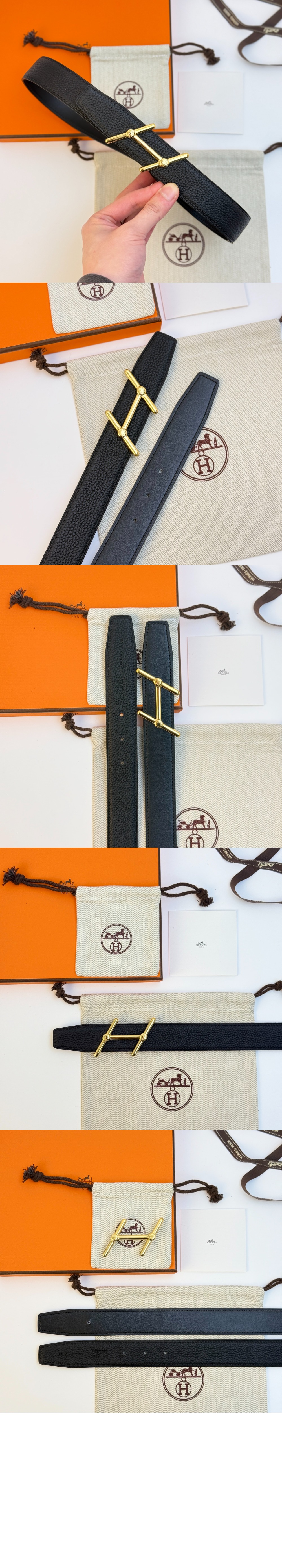 Swing 벨트 버클 리버서블 가죽 스트랩 > 에르메스