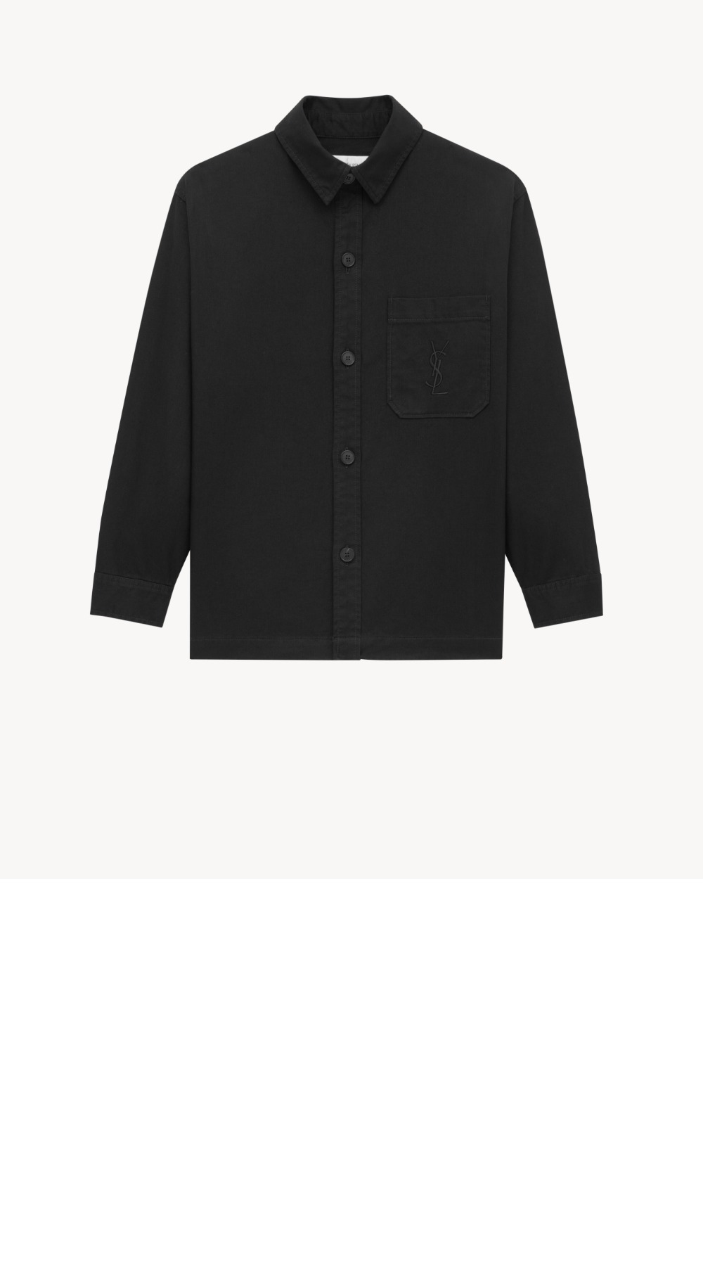 튼 린넨 개버딘 소재 CASSANDRE 오버셔츠 > 생로랑