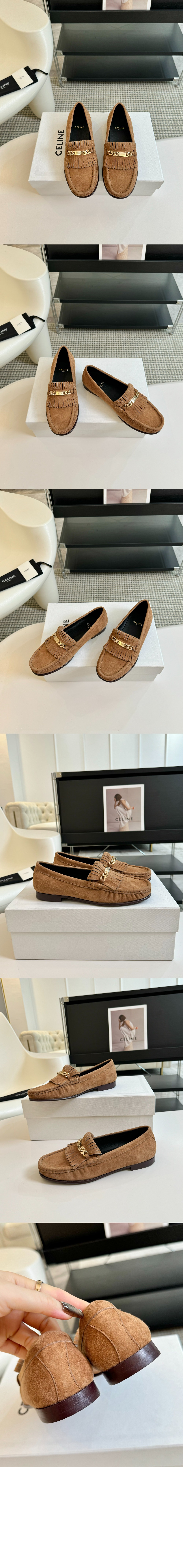 체인 레더 스웨이드 태슬 로퍼 356563 > Jane - 제인