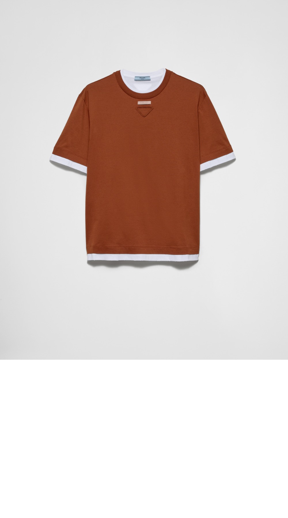 코튼 저지 티셔츠 > 프라다