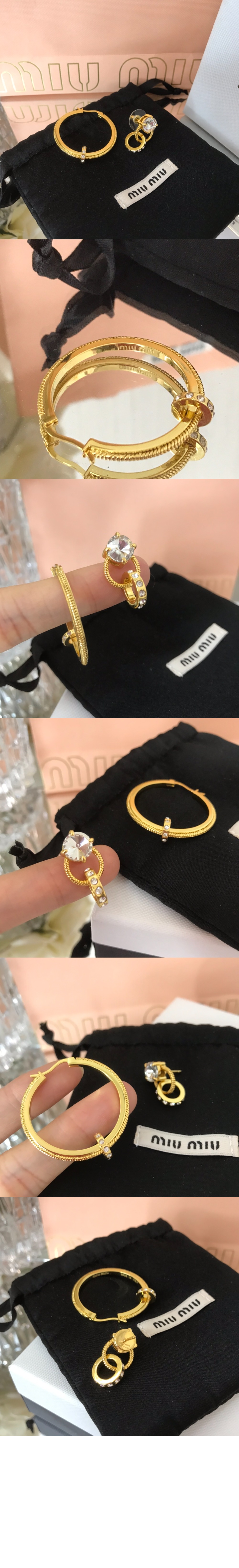 모조 크리스털 귀걸이 5JO669 > 미우미우