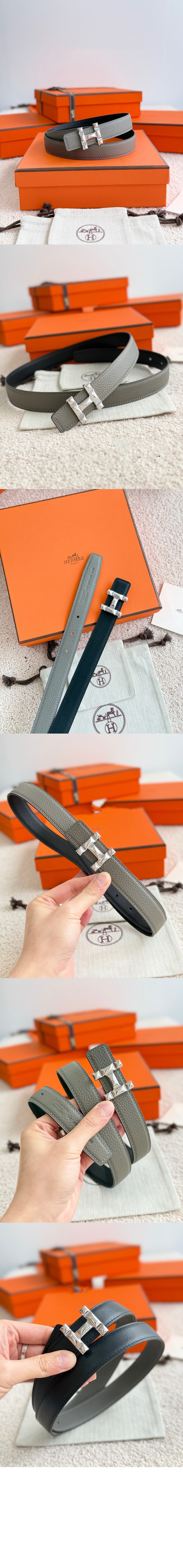 H Infini 벨트 버클  리버서블 가죽 스트랩 > 에르메스