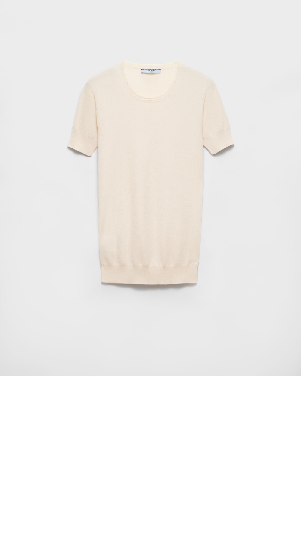 실크와 코튼 크루넥 스웨터 > 프라다