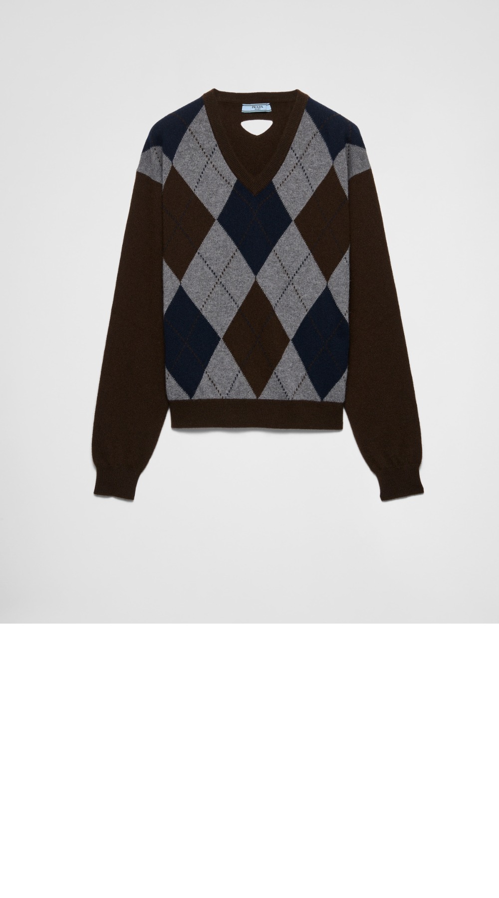 브이넥 캐시미어 스웨터 > 프라다