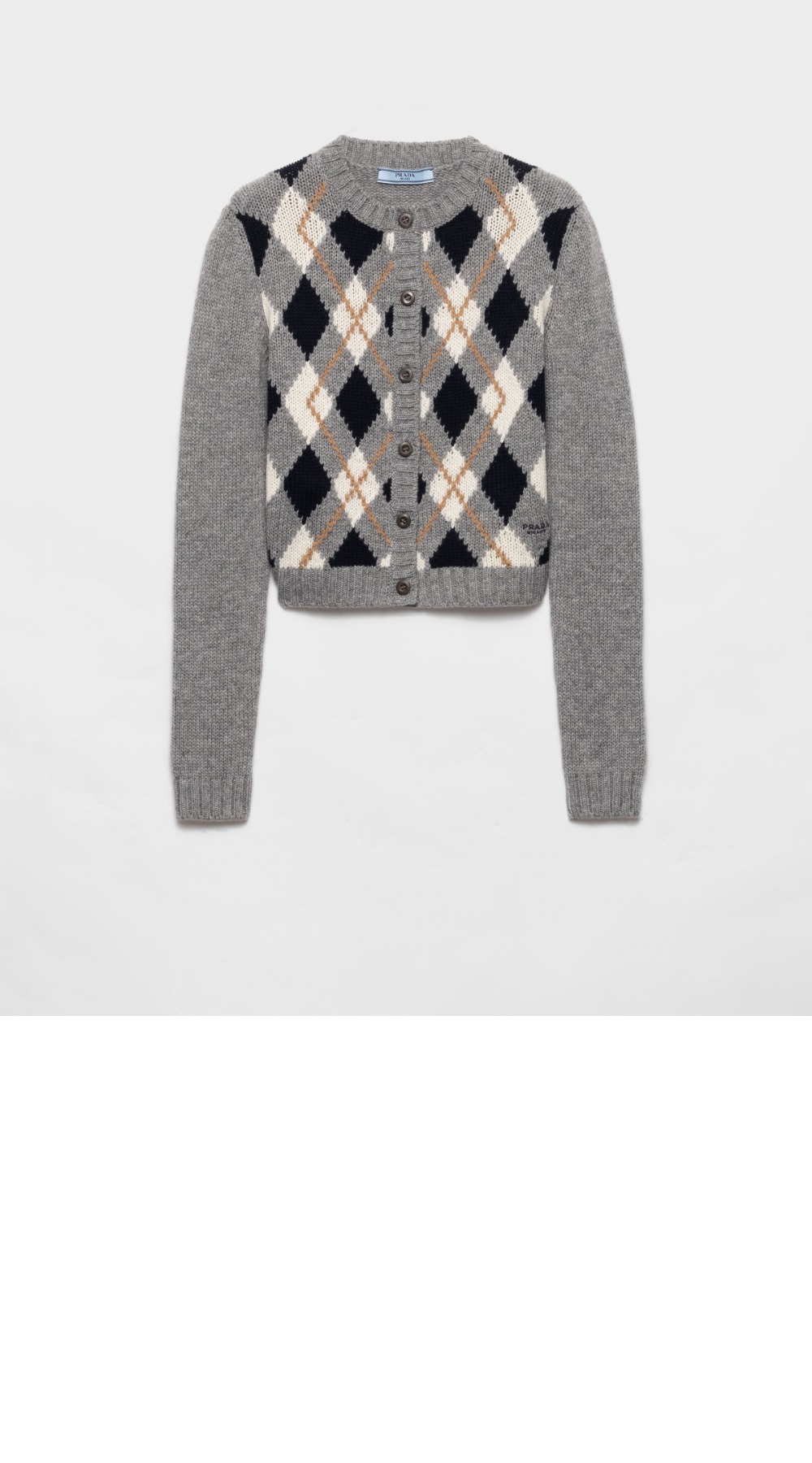 아가일 니트 캐시미어 가디건 > 프라다