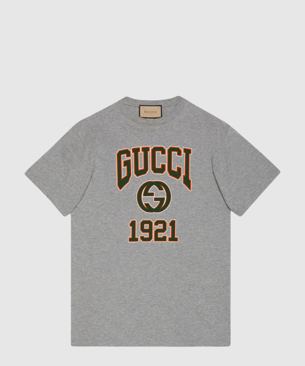 프린트 면 티셔츠