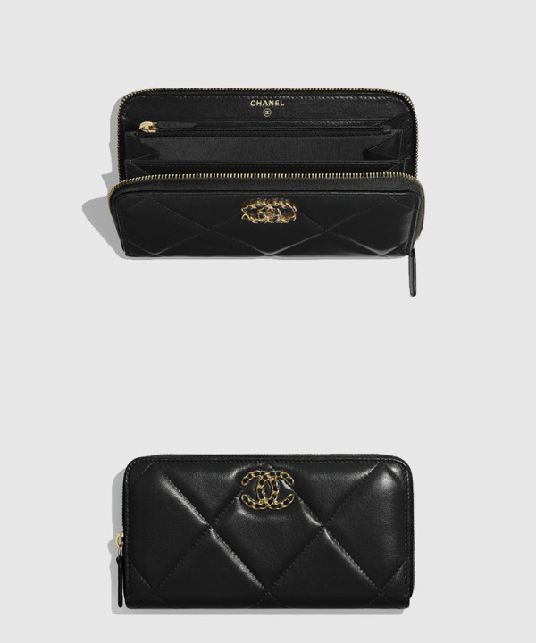 샤넬 19 롱 지퍼 지갑 AP0946